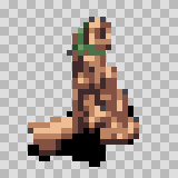 Sandstone walking animation, facing right