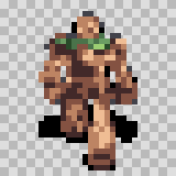 Sandstone walking animation, facing top
