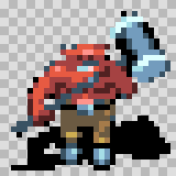 Lokkie walking animation, facing bottom