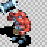 Lokkie walking animation, facing bottom left