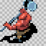 Lokkie walking animation, facing top left