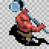 Lokkie walking animation, facing top right