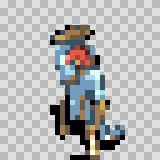 Fina attack animation, facing bottom