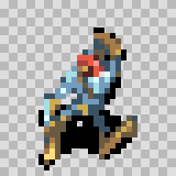Fina attack animation, facing bottom left