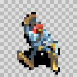 Fina attack animation, facing bottom right