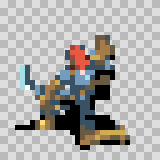 Fina attack animation, facing left