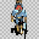Fina walking animation, facing bottom
