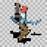 Fina walking animation, facing right