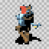 Fina walking animation, facing top left