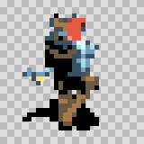 Fina walking animation, facing top right