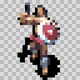 Sherpa attack animation, facing bottom