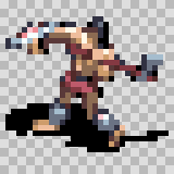 Sherpa attack animation, facing left