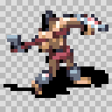 Sherpa attack animation, facing right