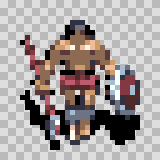 Sherpa walking animation, facing bottom