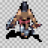 Sherpa walking animation, facing top