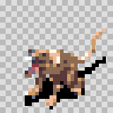 Myote attack animation, facing bottom left