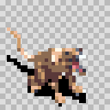 Myote attack animation, facing bottom right