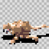 Myote walking animation, facing left