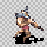 Baroo attack animation, facing right