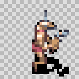 Baroo walking animation, facing right
