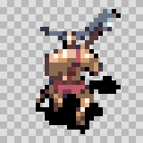 Baroo walking animation, facing top