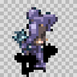 Hobgoblin walking animation, facing top left