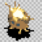 Splat attack animation, facing bottom left