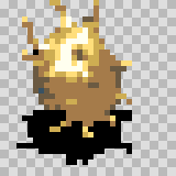 Splat attack animation, facing left