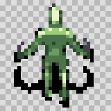 M. C. walking animation, facing top