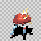 Spyticus walking animation, facing right