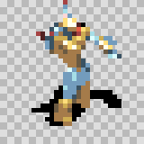 Aphina attack animation, facing right