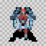 N377V walking animation, facing bottom