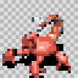 Crustoid attack animation, facing bottom left