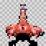 Crustoid walking animation, facing bottom