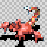 Crustoid walking animation, facing bottom left