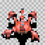 Crustoid walking animation, facing top