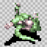 Mag Drag attack animation, facing bottom left