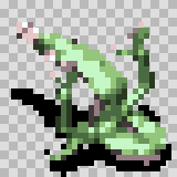Mag Drag attack animation, facing top left