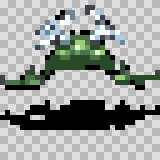 Gwiz attack animation, facing top