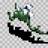 Gwiz attack animation, facing top right