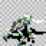 Ingestamite attack animation, facing top right