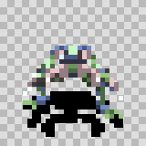 Ingestamite walking animation, facing bottom