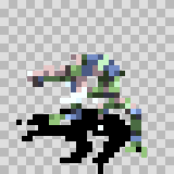 Ingestamite walking animation, facing bottom left