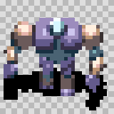 Modo walking animation, facing bottom