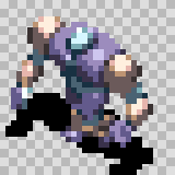 Modo walking animation, facing bottom left