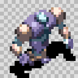 Modo walking animation, facing bottom right