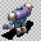 Modo walking animation, facing top left