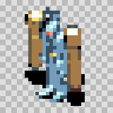 Sir Launchalot walking animation, facing bottom left