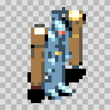 Sir Launchalot walking animation, facing bottom right