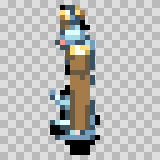 Sir Launchalot walking animation, facing left